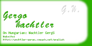 gergo wachtler business card