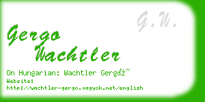 gergo wachtler business card